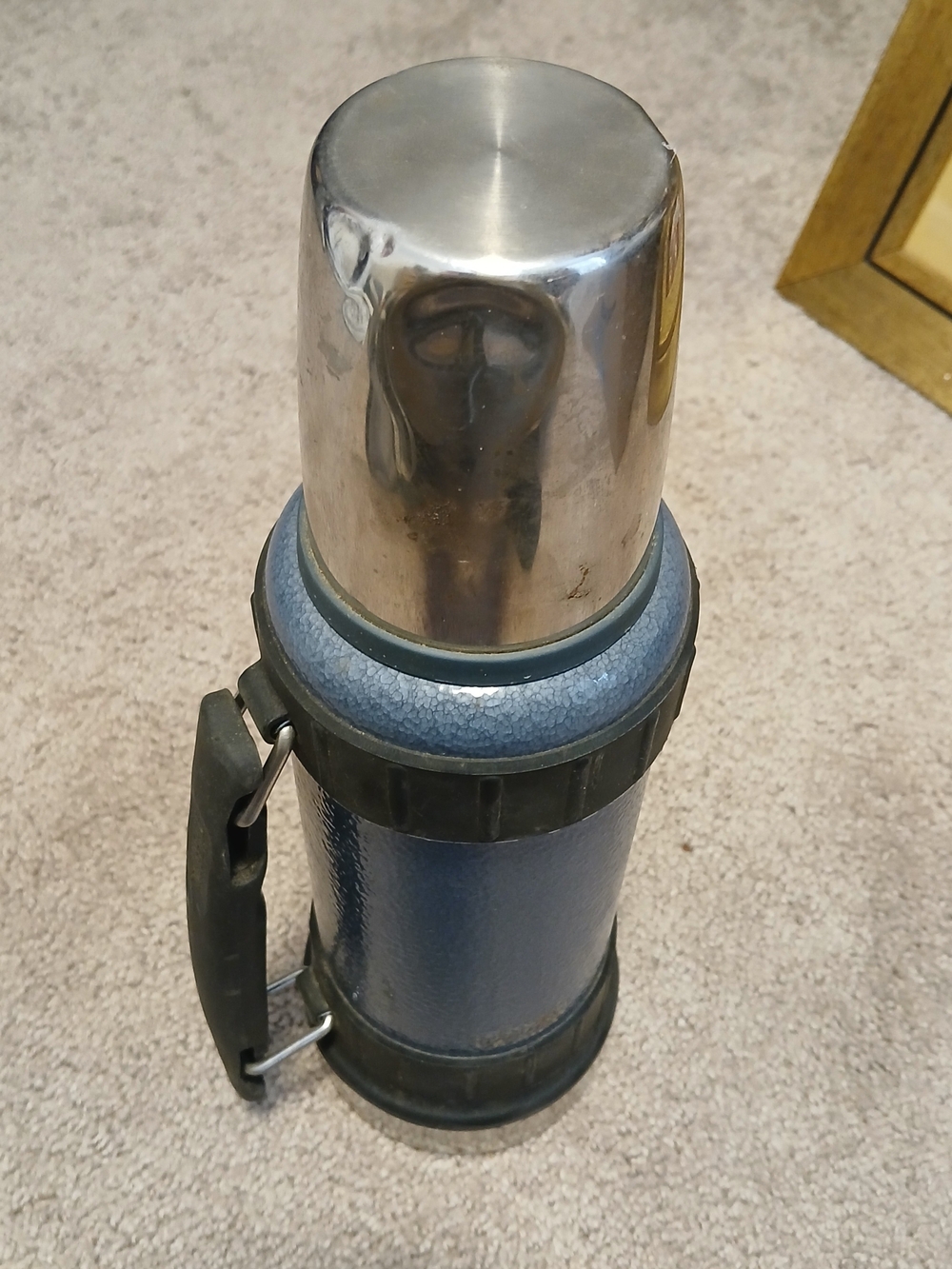 Thermos Work Series Bottle in Blue with Black Cap
